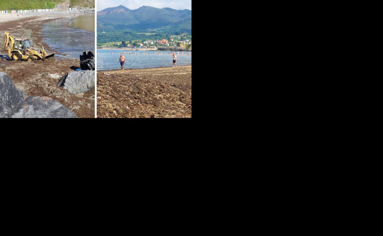 A la izquierda la playa de Luarca y a la derecha la de La Isla, en Colunga.