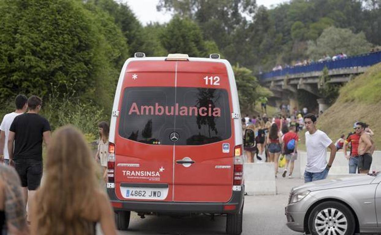 Una ambulancia en el Xiringüelu.