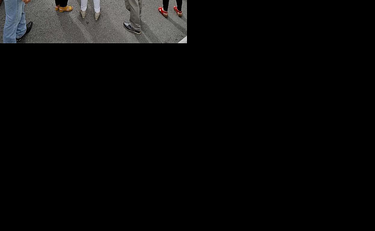 Un buen número de autoridades y visitantes asistieron al izado de la bandera europea. :: ARNALDO GARCÍA