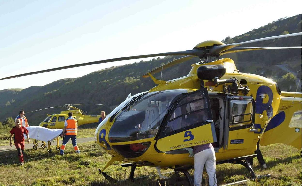 Un rescate de Bomberos de Asturias, en una imagen de archivo.