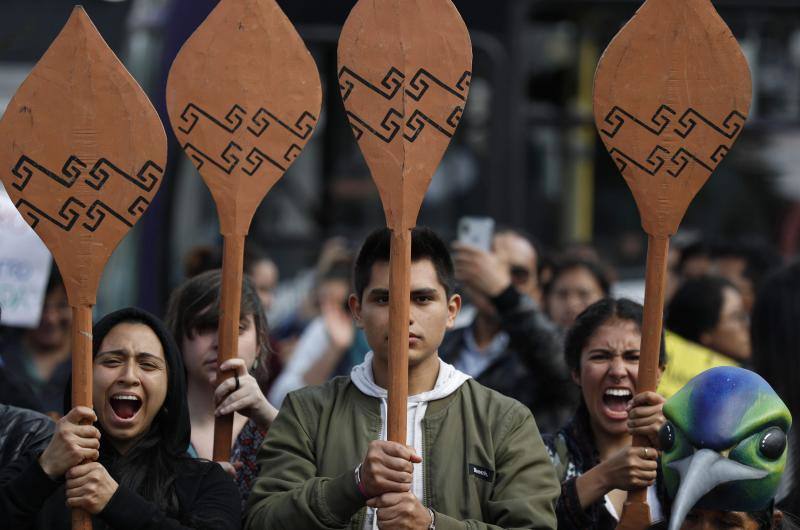 Distintas ciudades del mundo acogieron este viernes concentraciones en señal de protesta por las malas políticas del gobierno brasileño en cuanto a la gestión de los incendios del Amazonas.