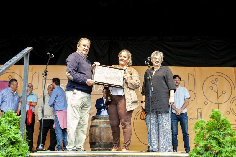 El llagarero maliayo Miguel Ángel Vigón se llevó este domingo los dos premios señeros, el 'Tonel de Oro' -otorgado por sus propios compañeros a toda una trayectoria profesional- y el 'Elogio de Oro', al mejor caldo del certamen -concedido por un jurado de expertos.