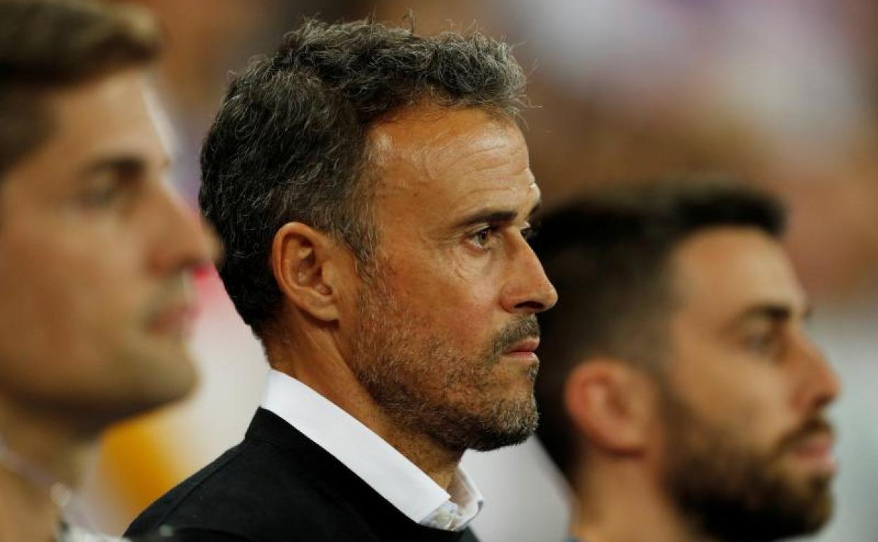 Luis Enrique, antes de un encuentro de la Liga de Naciones de la UEFA.