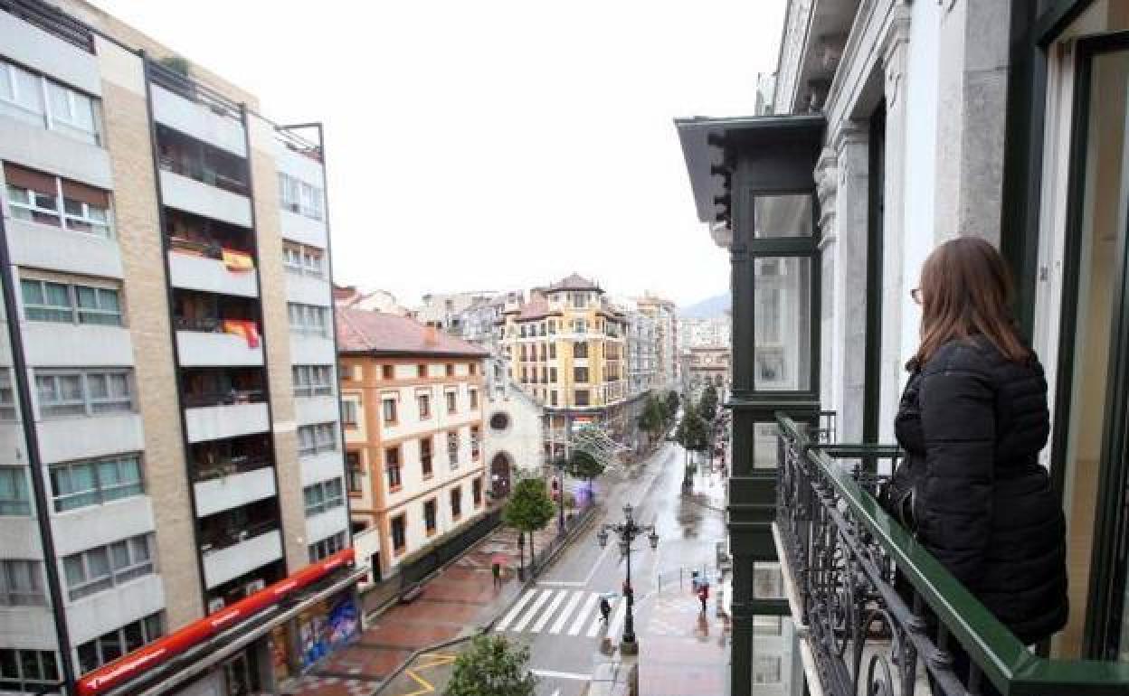 Vista de la calle Uría, de Oviedo 