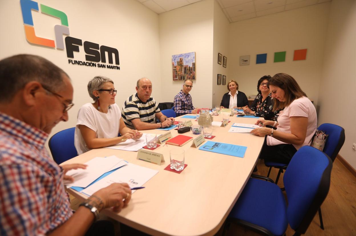Reunión del patronato de la Fundación San Martín, ayer. 