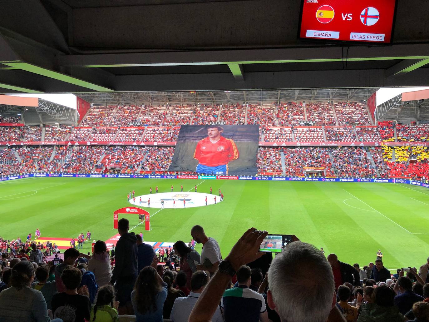 Partido en homenaje a Enrique Castro 'Quini' disputado en el estadio El Molinón.