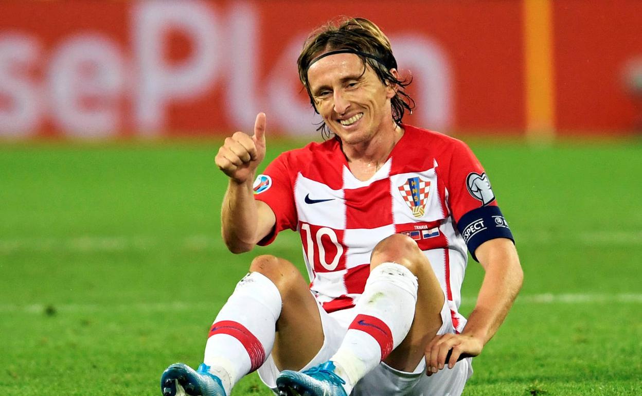 Luka Modric, durante un partido con Croacia. 