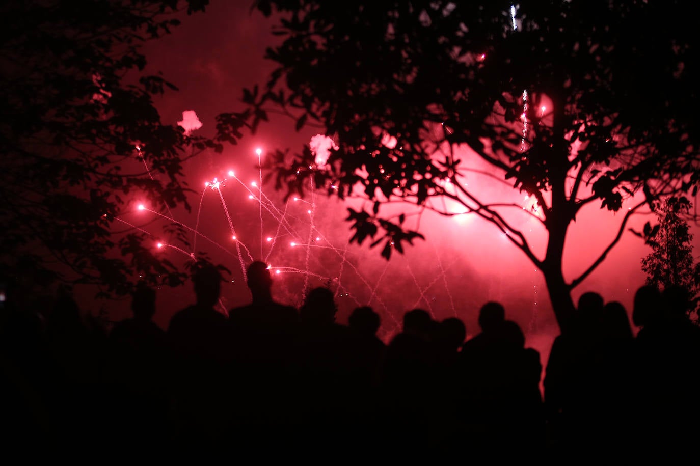 Miles de ovetenses acudieron al parque de Invierno para cumplir con la tradición y disfrutar a medianoche de 4.327 unidades de pirotecnia.