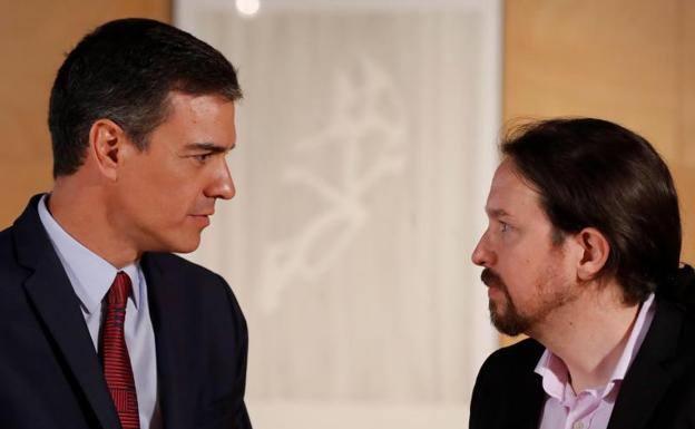 Pedro Sánchez y Pablo Iglesias.