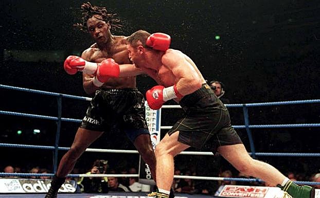 Imagen de la última pelea entre Benn y Collins en 1996