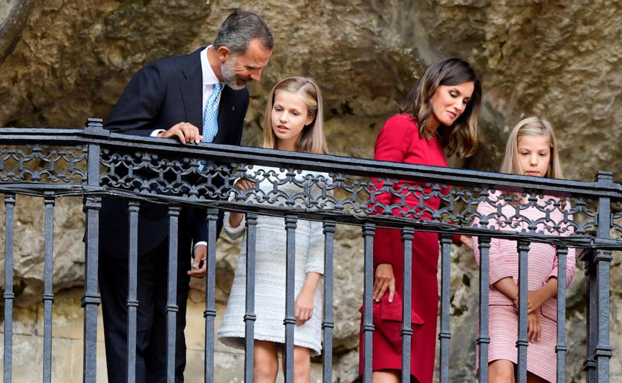 La Familia Real, en su visita a Covadonga el 8 de septiembre del pasado año.