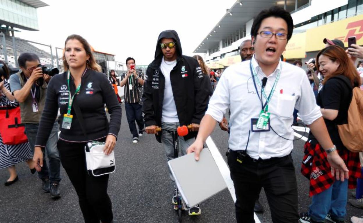 Lewis Hamilton, en el circuito de Suzuka. 