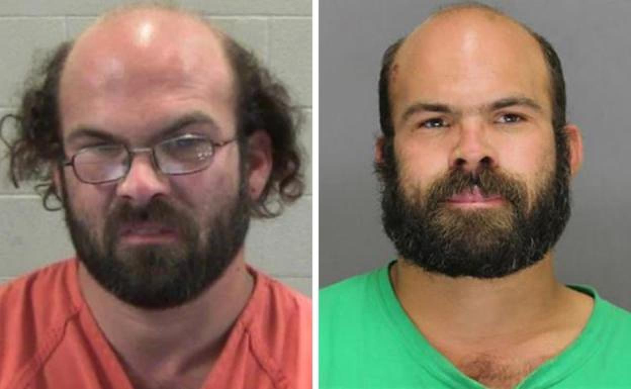 Dos imágenes de fichas carcelarias de Jenkins. 