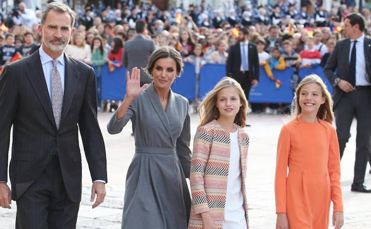 La Princesa Leonor, en su llegada a Oviedo. 