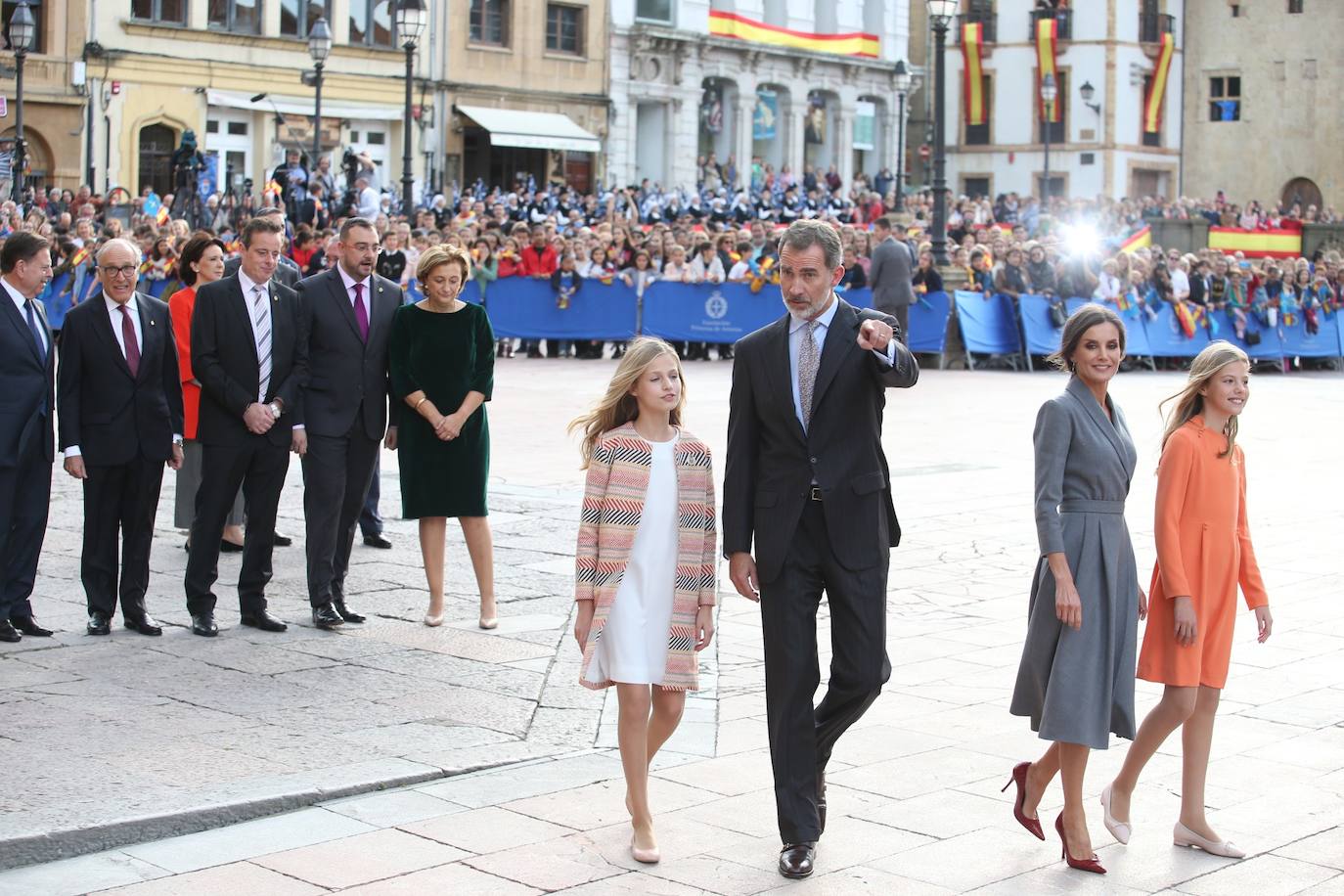 Doña Leonor llega a Oviedo en sus primeros Premios Princesa de Asturias. 