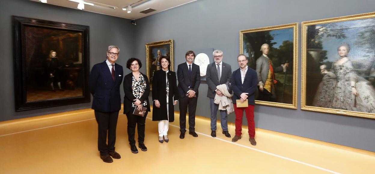 Íñigo Abarca, Berta Piñán, Teresa Sanjurjo, Alfonso Palacio, Miguel Falomir y Gabino Busto. 