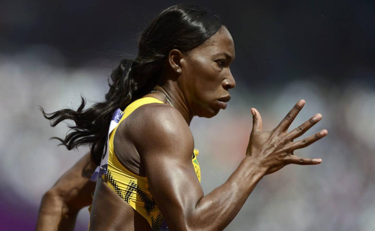 Novlene Williams-Mills, durante los Juegos Olímpicos de Londres 2012. 