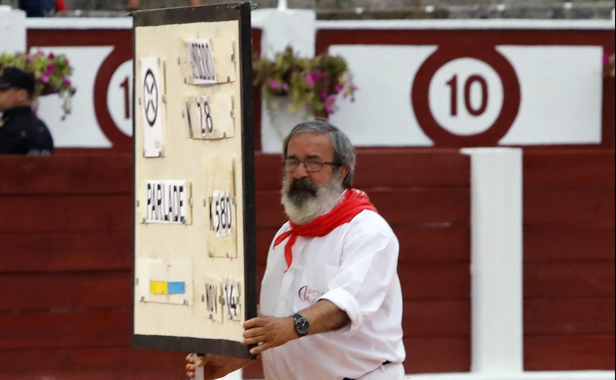 Chipirón, en su última tarde sobre el ruedo del Bibio. 