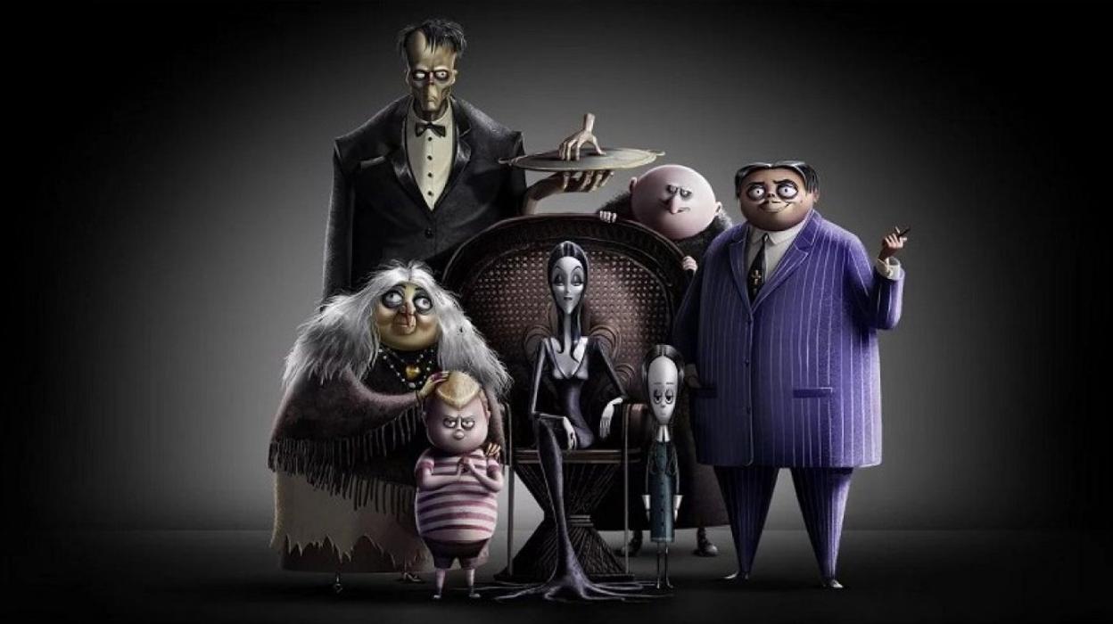 Los personajes animados de la nueva y divertida familia Addams, que vuelve a los cines.