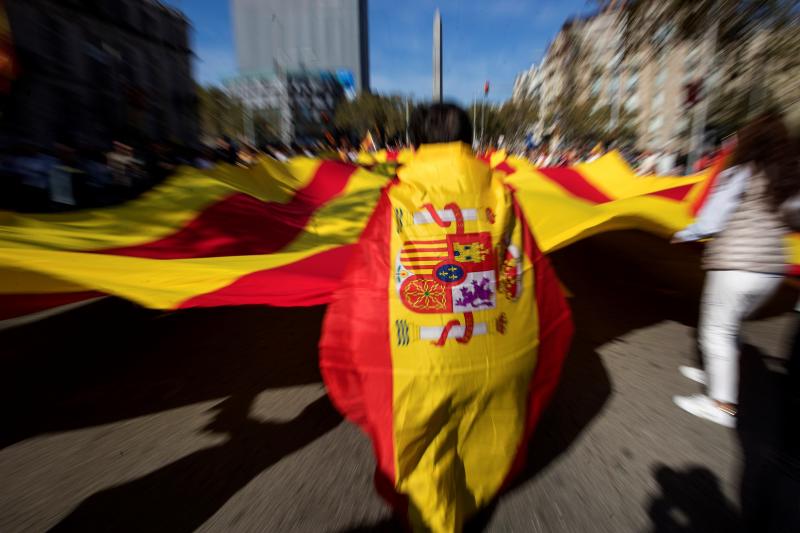 Fotos: Masiva marcha en Barcelona por la unidad de España