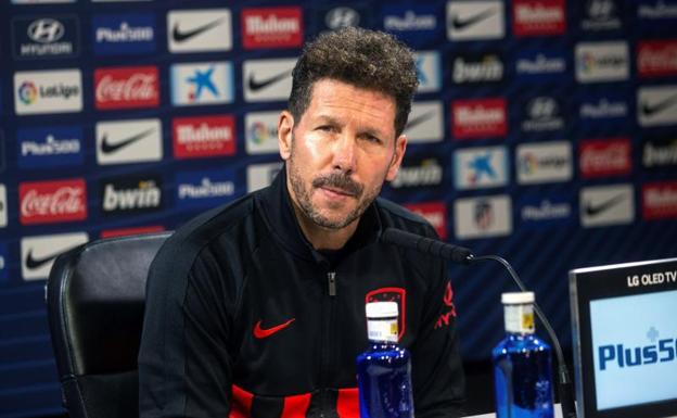 Diego Pablo Simeone, en su rueda de prensa previa al Alavés-Atlético.