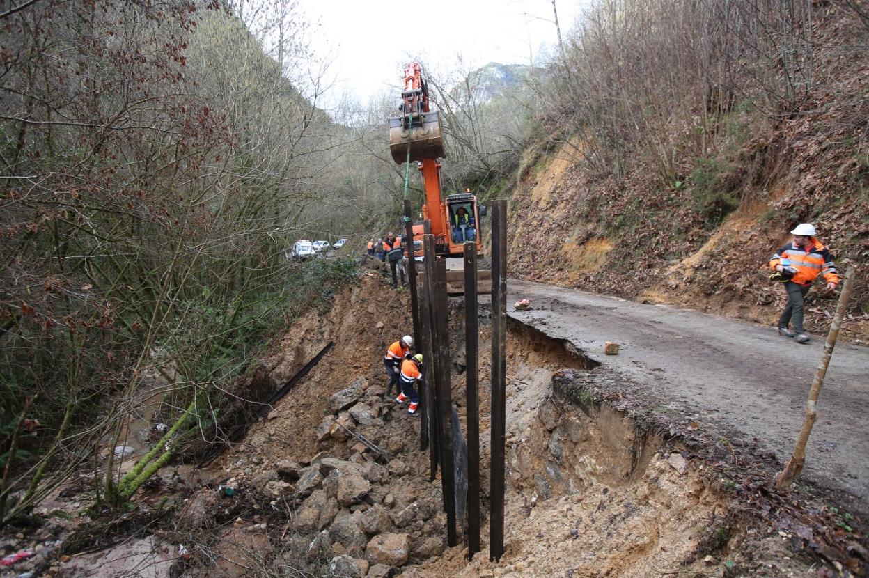 Obras de emergencia acometidas en febrero tras los daños provocados por las riadas. 