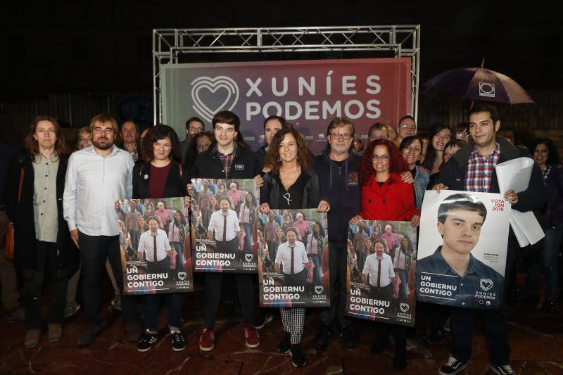 Psoe, Ciudadanos, Más País y Vox abrían la campaña en Oviedo, mientras que la coalición PP-Foro lo hacía en Avilés y Unidas Podemos en Gijón.