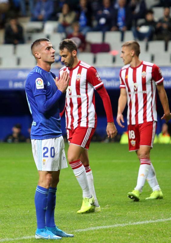 El conjunto de Javi Rozada consiguió un punto ante el Almería en el Carlos Tartiere. 