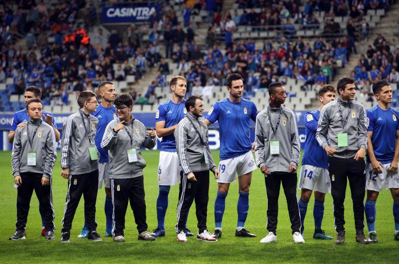 El conjunto de Javi Rozada consiguió un punto ante el Almería en el Carlos Tartiere. 