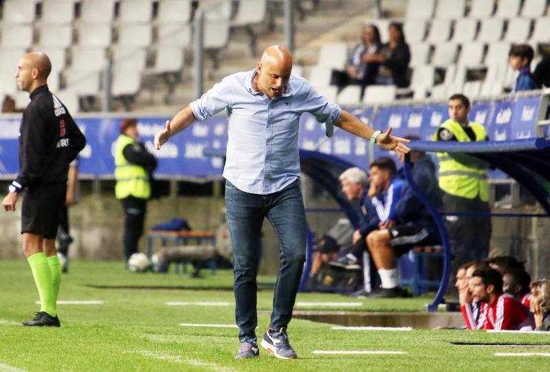 El conjunto de Javi Rozada consiguió un punto ante el Almería en el Carlos Tartiere. 