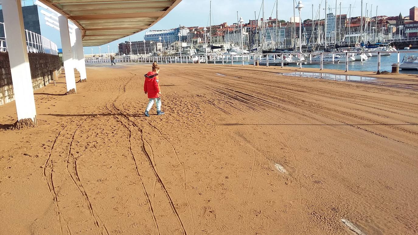 Fotos: La borrasca &#039;Amelie&#039; causa daños materiales en Gijón