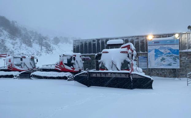 Las pistas asturianas, cubiertas de nieve 