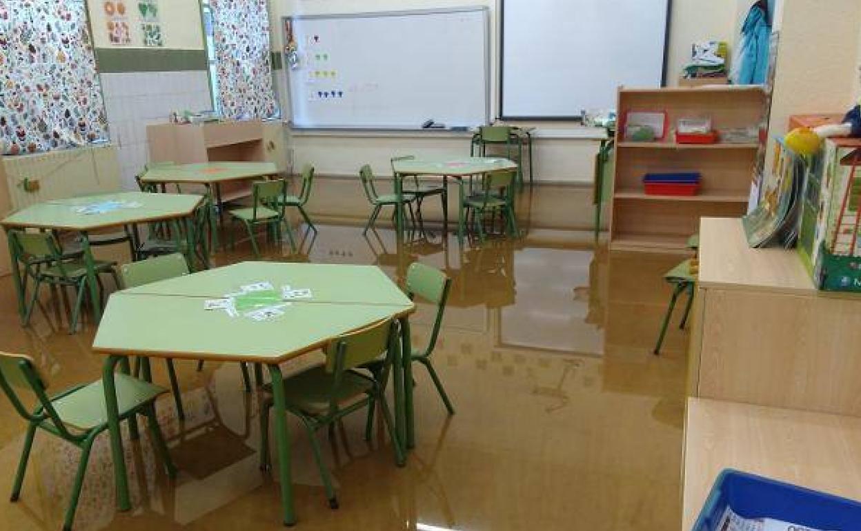 Un aula de preescolar del colegio de Jove. 