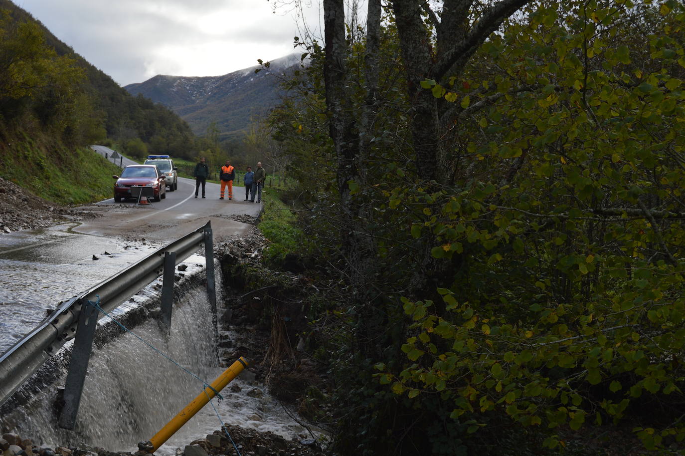 Las intensas lluvias han provocado argayos en Cangas de Onís, Cirieño, Poncebos y en Degaña. Además, se han desbordado los ríos Nalón y Trubia. 