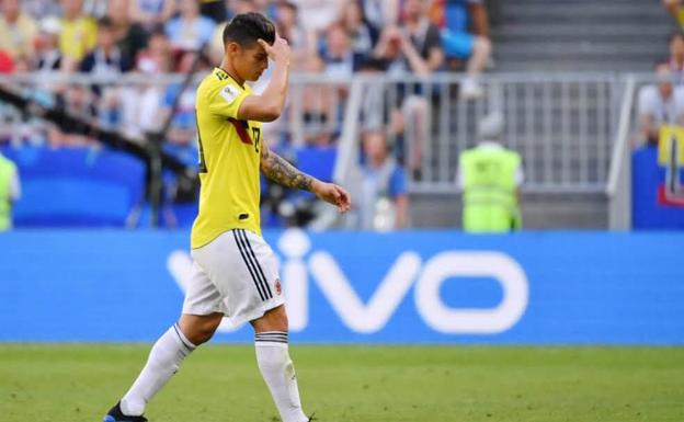 James, en un partido con Colombia