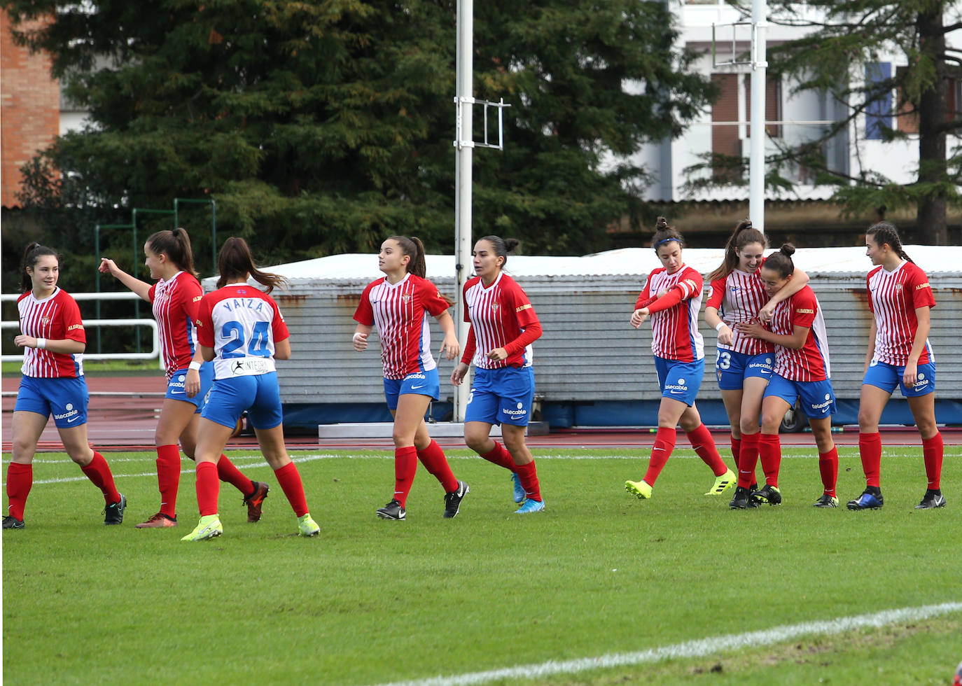 El equipo rojiblanco se impuso al Oviedo por un gol en San Gregorio.