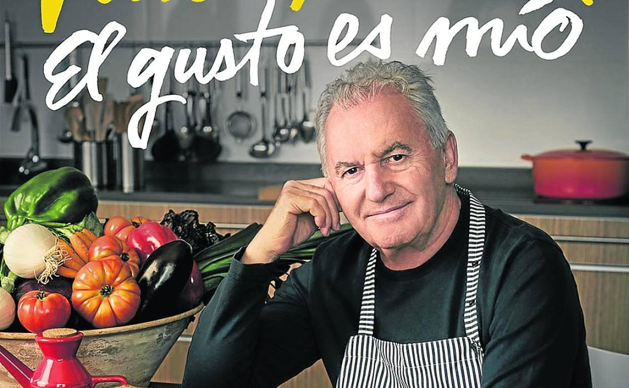 Víctor Manuel, en la portada de su nuevo libro gastronómico. 