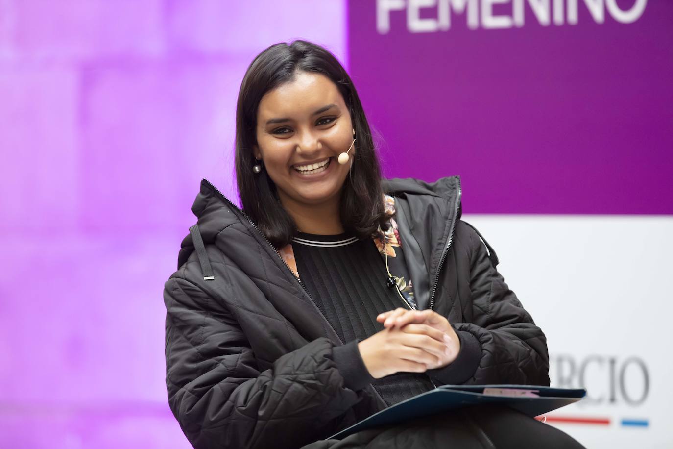 La directora general de Igualdad del Principado, Nuria Varela, ha sido la encargada de abrir la jornada Futuro en Femenino organizada en Gijón por EL COMERCIO.