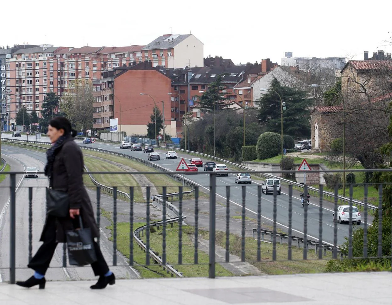 La entrada a Oviedo desde la autopista 'Y'. 