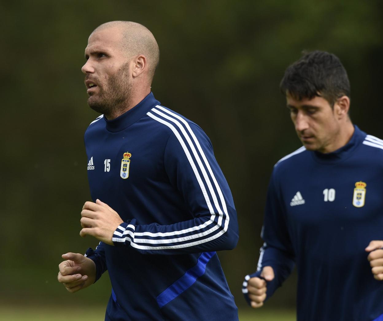 Ortuño, durante una sesión preparatoria en El Requexón. 