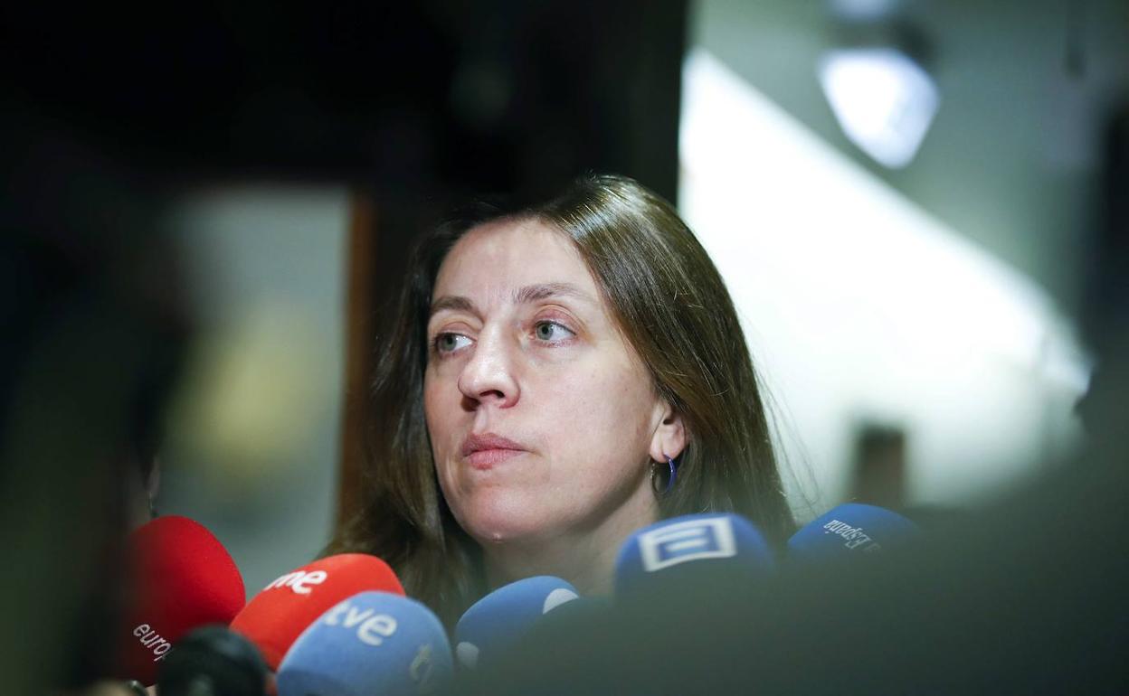 La portavoz del grupo parlamentario de Podemos, Lorena Gil.