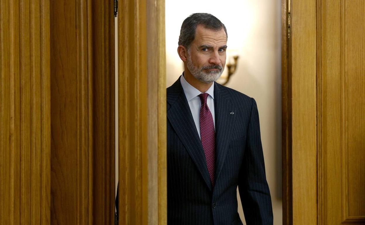 El Rey este miércoles en la Zarzuela, antes de recibir al presidente electo de Guatemala, Alejandro Giammattei.