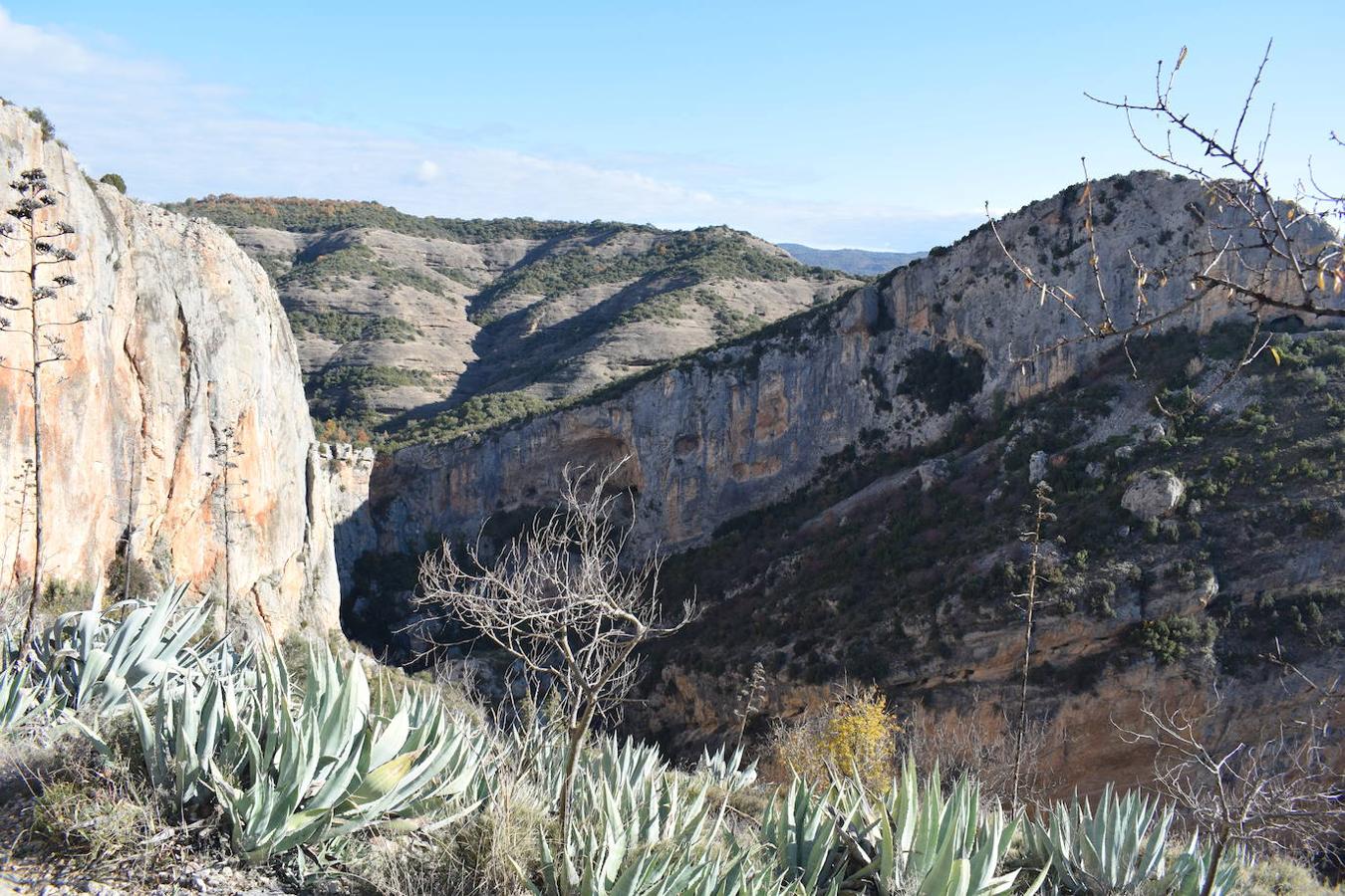 Alquezar se encuentra situado a orillas del río Vero, en el centro de la provincia de Huesca y en la comarca del Somontano de Barbastro. La belleza de su paisaje ha sido una de las principales razones por las que esta villa medieval fue declarada en 1990, Parque Natural de la Sierra y los Cañones de Guara. Hoy en día, este municipio se ha convertido en uno de los destinos turísticos más concurridos de la Sierra de Guara y no solo por el gran legado cultural y artístico que esconde, sino también por la gran cantidad de rutas, barrancos perfectos para los deportes de aventura y paredes perfectas para la práctica de la escalada que este paisaje integra. Un lugar que en otoño se vuelve aún más mágico y del que podrás disfrutar en estas fotografías. 