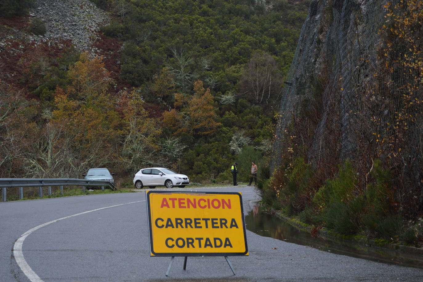 La jornada de lluvia, viento y fenómenos costeros en la región ha tenido este viernes su principal reflejo en las carreteras del Suroccidente, con varios desprendimientos. La costa asturiana mantiene la alerta naranja por oleaje.