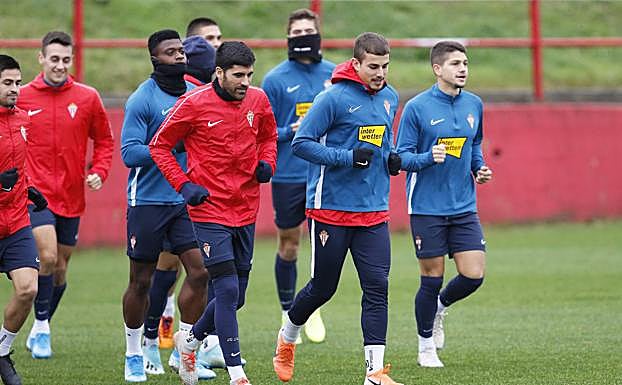 Imagen. Entrenamiento del Sporting