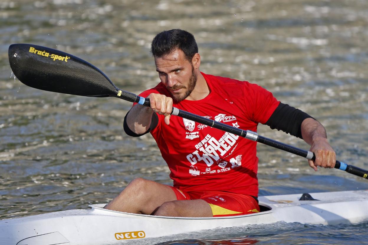 Saúl Craviotto, en plena competición. 