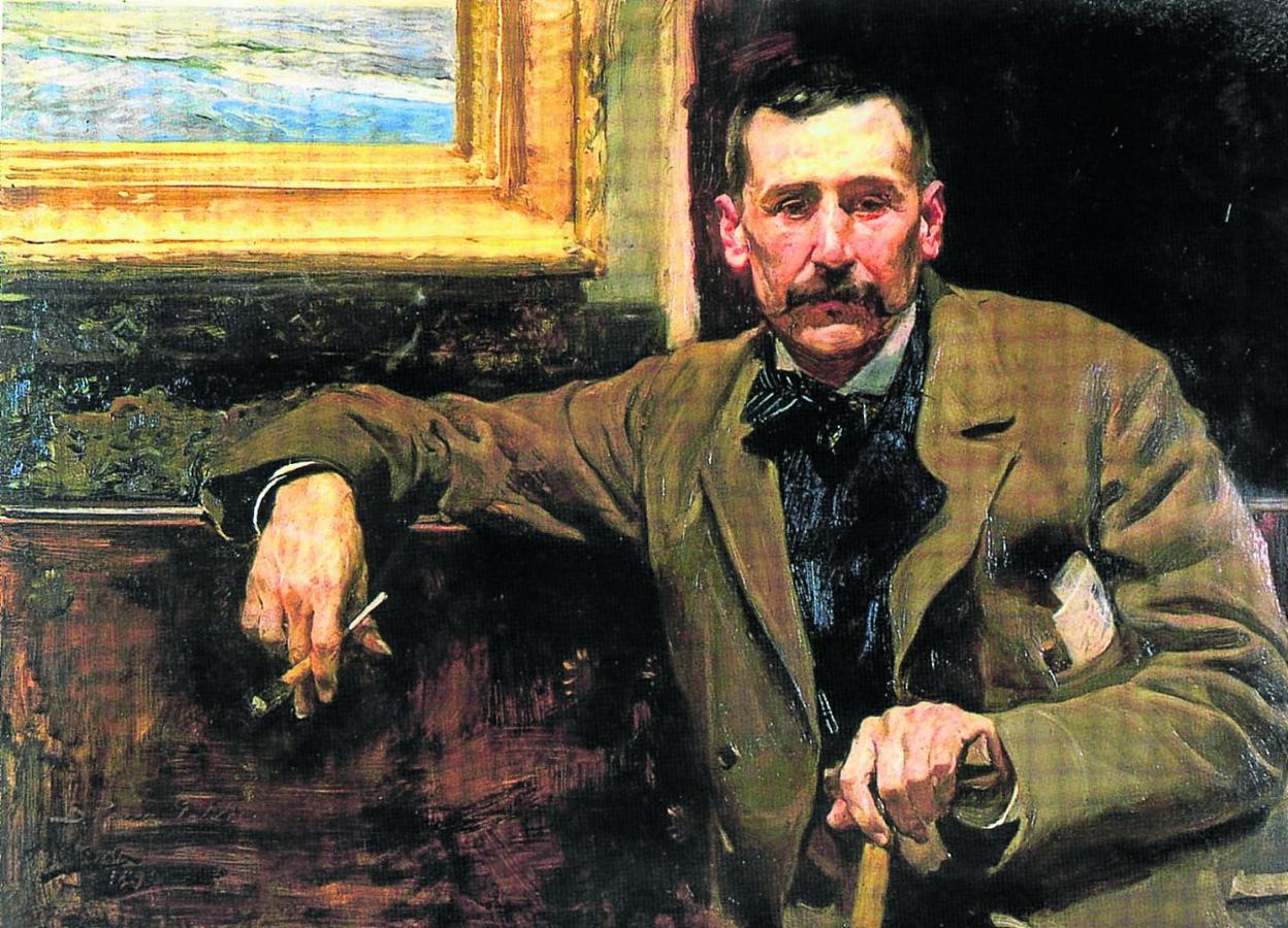 Retrato de Pérez Galdós pintado por Sorolla. 