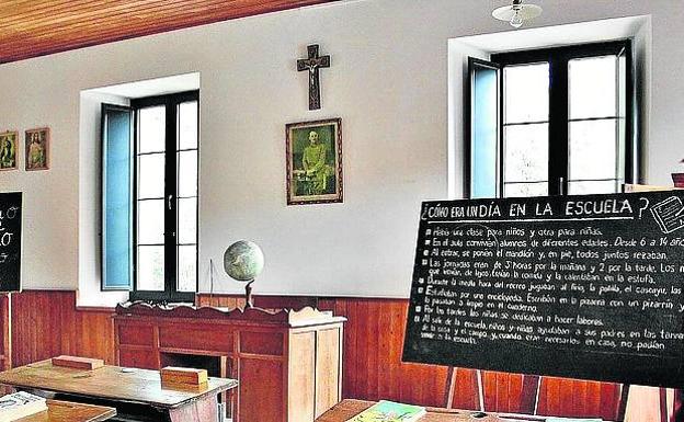 Museo de la Escuela Rural. Lugar Cabranes. Se puede ir a conocer también la iglesia de San Salvador.