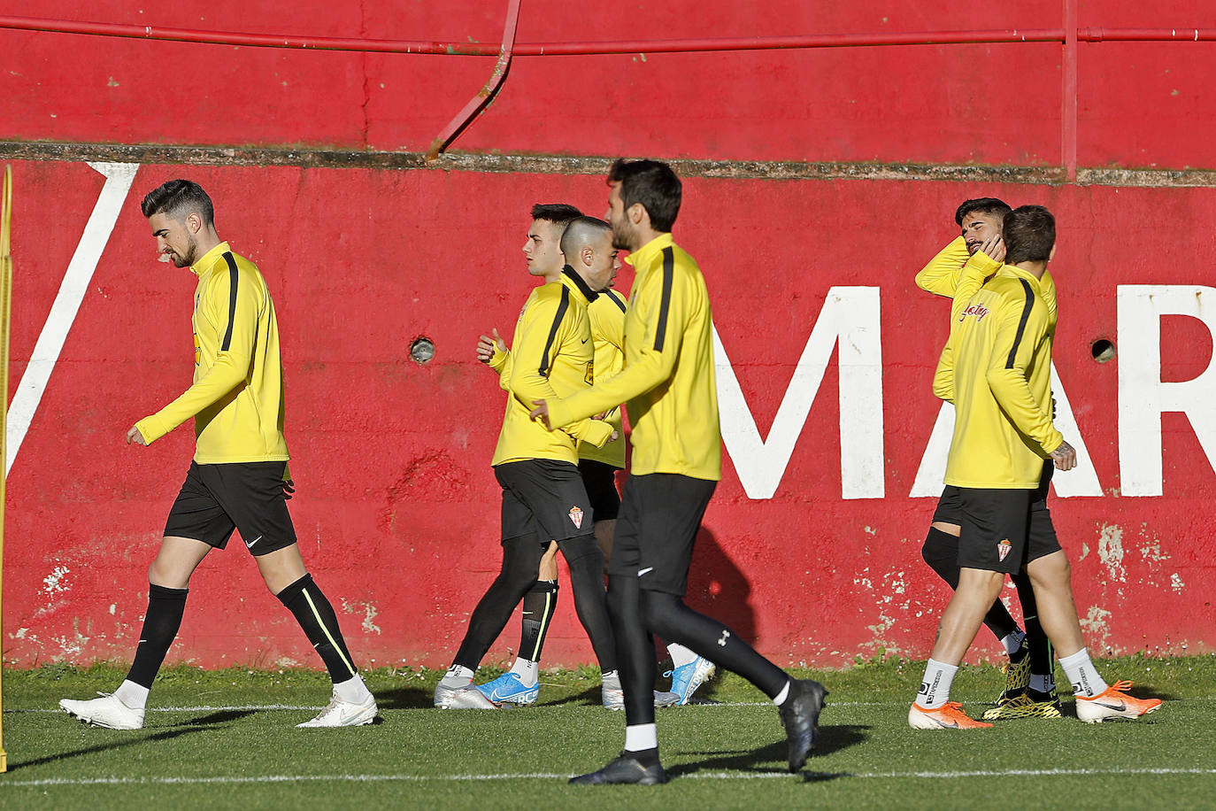 Los rojiblancos siguen con la preparación para el partido ante el Numancia