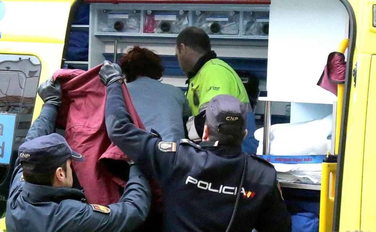 La madre de la niña muerta en un hospital de Logroño, durante su traslado a un centro sanitario.